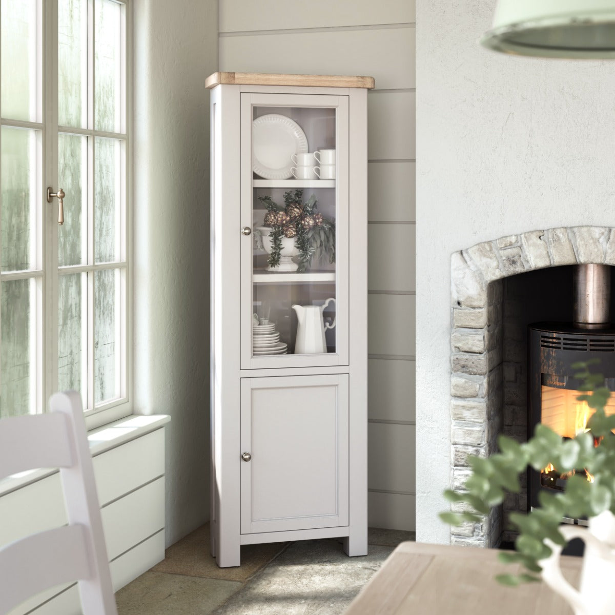 Salcombe CORNER DISPLAY CABINET