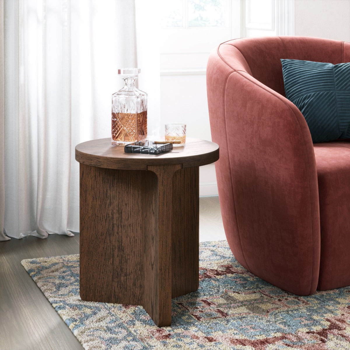 California ROUND SIDE TABLE