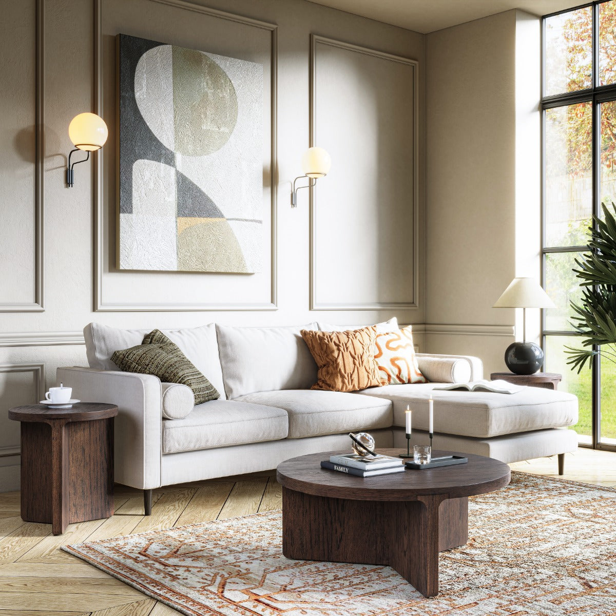 California SMALL ROUND COFFEE TABLE