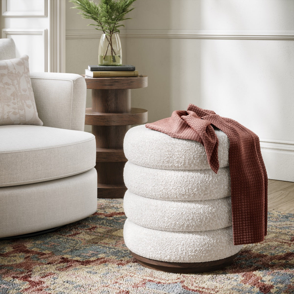 California UPHOLSTERED FOOT STOOL