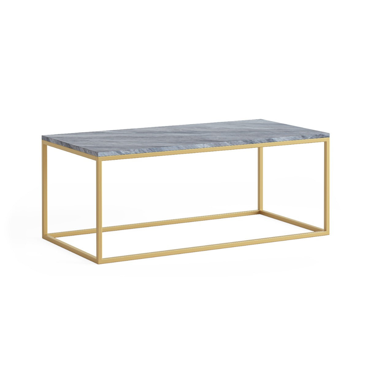 Marmora RECT COFFEE - GOLD BASE GREY MARBLE