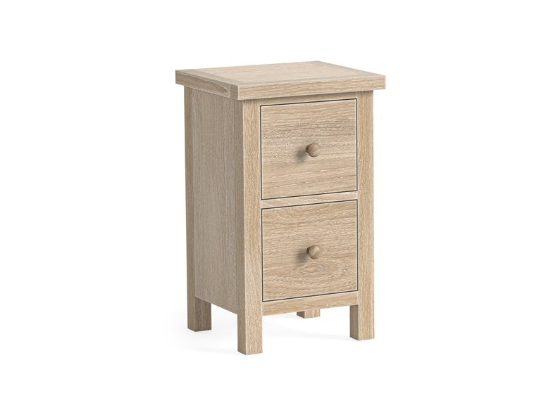 Modern Country Oak Narrow Bedside Table – Space-Saving Elegance | Free Nationwide Delivery by Homeline Furniture