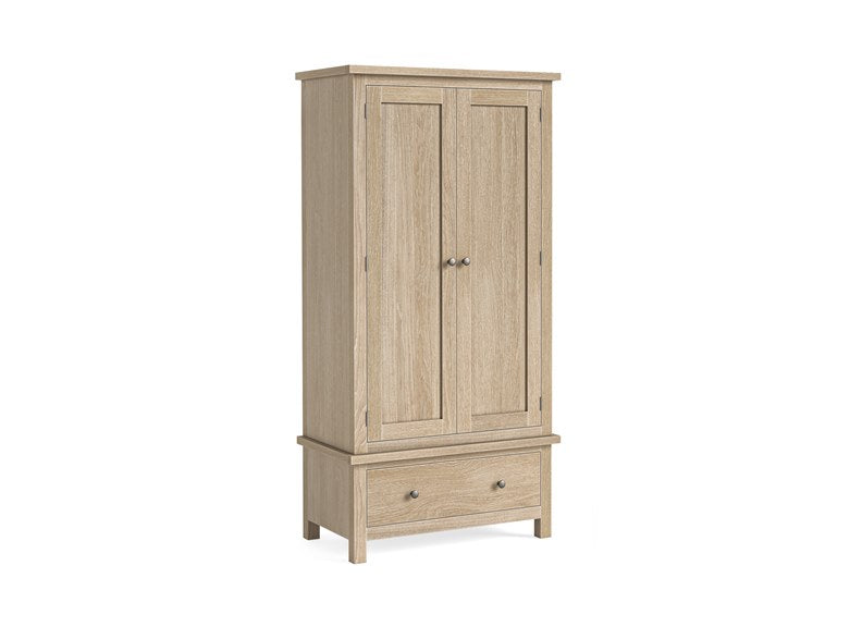 Modern Country Oak Gents Wardrobe – Spacious & Elegant | Free Nationwide Delivery by Homeline Furniture