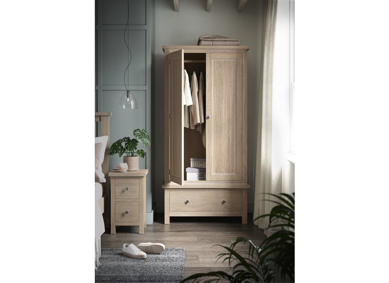 Modern Country Oak Gents Wardrobe – Spacious & Elegant | Free Nationwide Delivery by Homeline Furniture