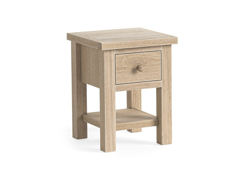 MODERN COUNTRY OAK LAMP TABLE WITH SHELF__ FREE NATIONWIDE DELIVERY BY HOMELINE FURNITURE