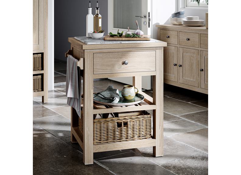 MODERN COUNTRY OAK SMALL KITCHEN ISLAND__ FREE NATIONWIDE DELIVERY BY HOMELINE FURNITURE