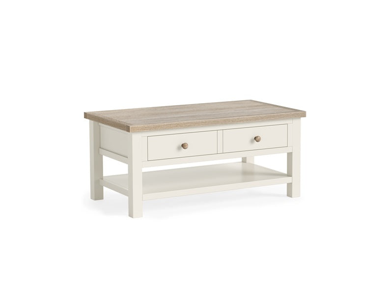 MODERN COUNTRY COCONUT COFFEE TABLE WITH SHELF__ FREE NATIONWIDE DELIVERY BY HOMELINE FURNITURE