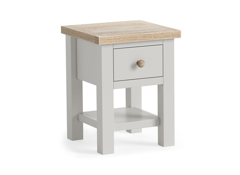 MODERN COUNTRY GREY LAMP TABLE WITH SHELF__ FREE NATIONWIDE DELIVERY BY HOMELINE FURNITURE