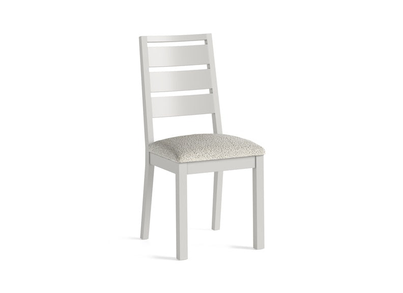 MC Grey Chair - white boucle seat