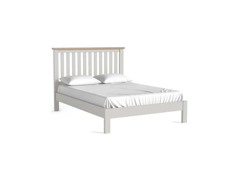 MODERN COUNTRY GREY 4'6 SLATTED LOW FOOT END__ FREE NATIONWIDE DELIVERY BY HOMELINE FURNITURE