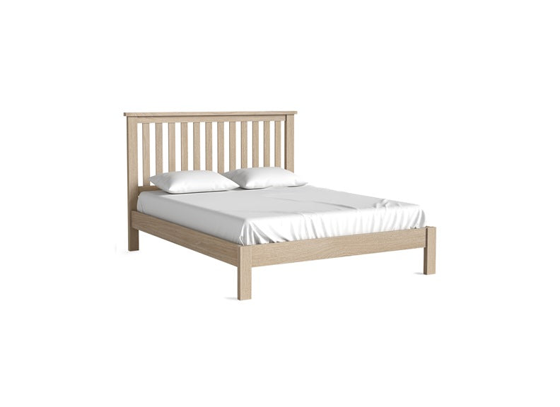 MODERN COUNTRY OAK 5 ft SLATTED LOW FOOT END__ FREE NATIONWIDE DELIVERY BY HOMELINE FURNITURE