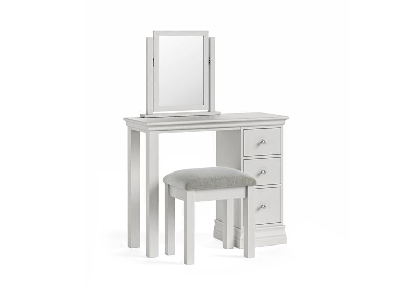 Burgundy Bedroom Stool – Cool Grey Lacquered Dressing Stool