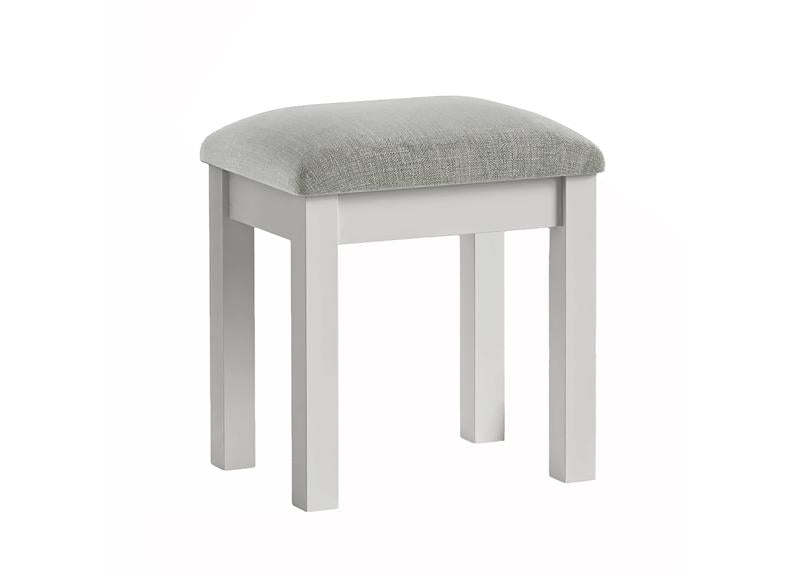Burgundy Bedroom Stool – Cool Grey Lacquered Dressing Stool