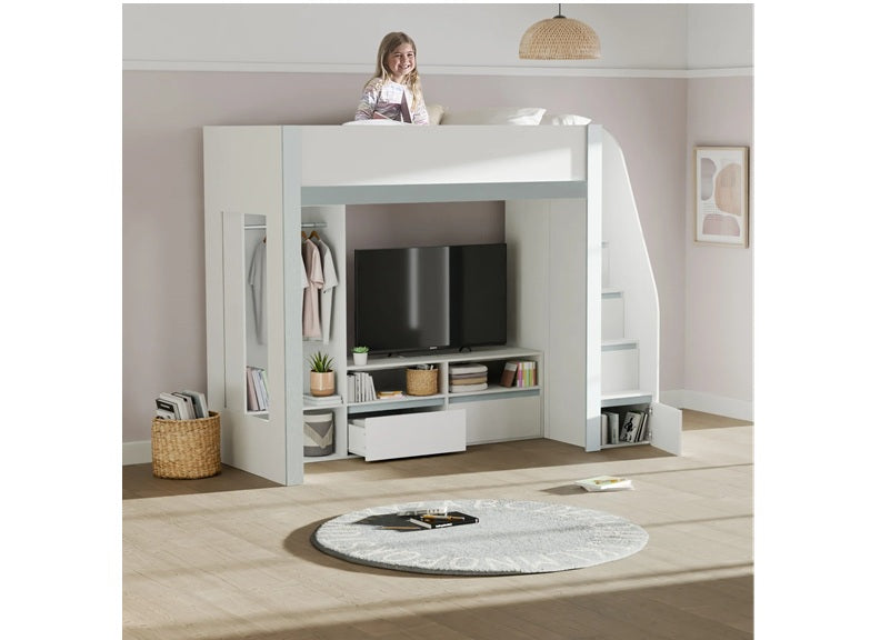 Gaia White High Sleeper Bed