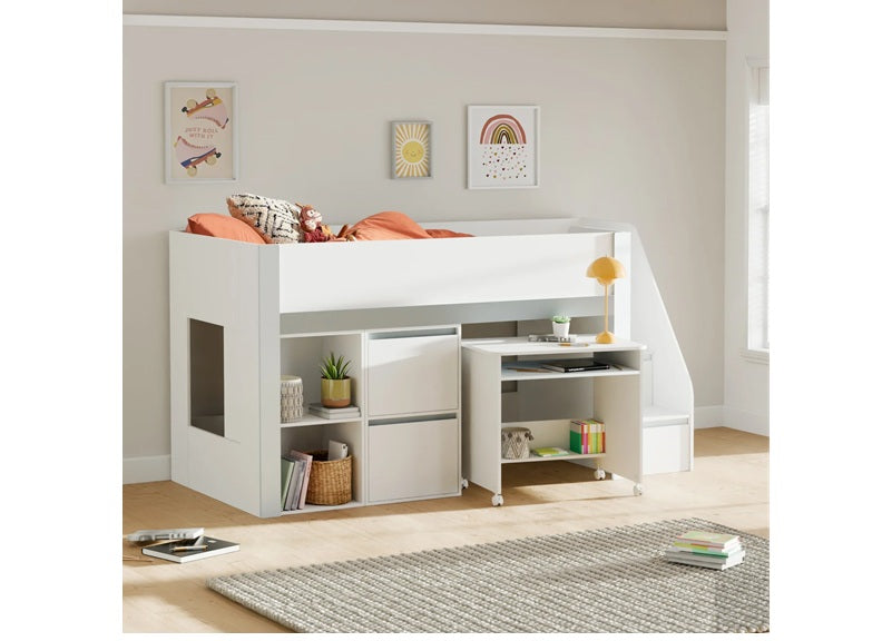 Gaia White Mid-Sleeper - Room