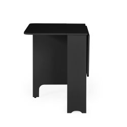 Gatan Small Gateleg Table with 2 Chairs - Black | Stylish Space-Saving Dining Set