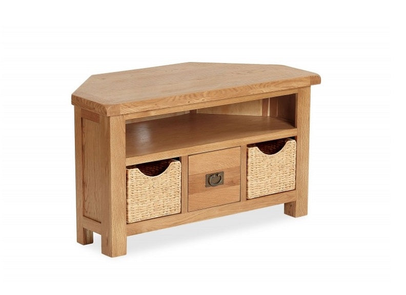 Salisbury Corner TV Unit + Baskets