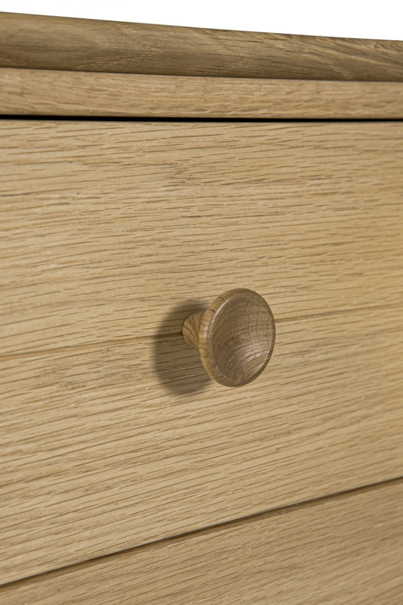 Hadley Medium Chest 5 Drawer - Oak Natural