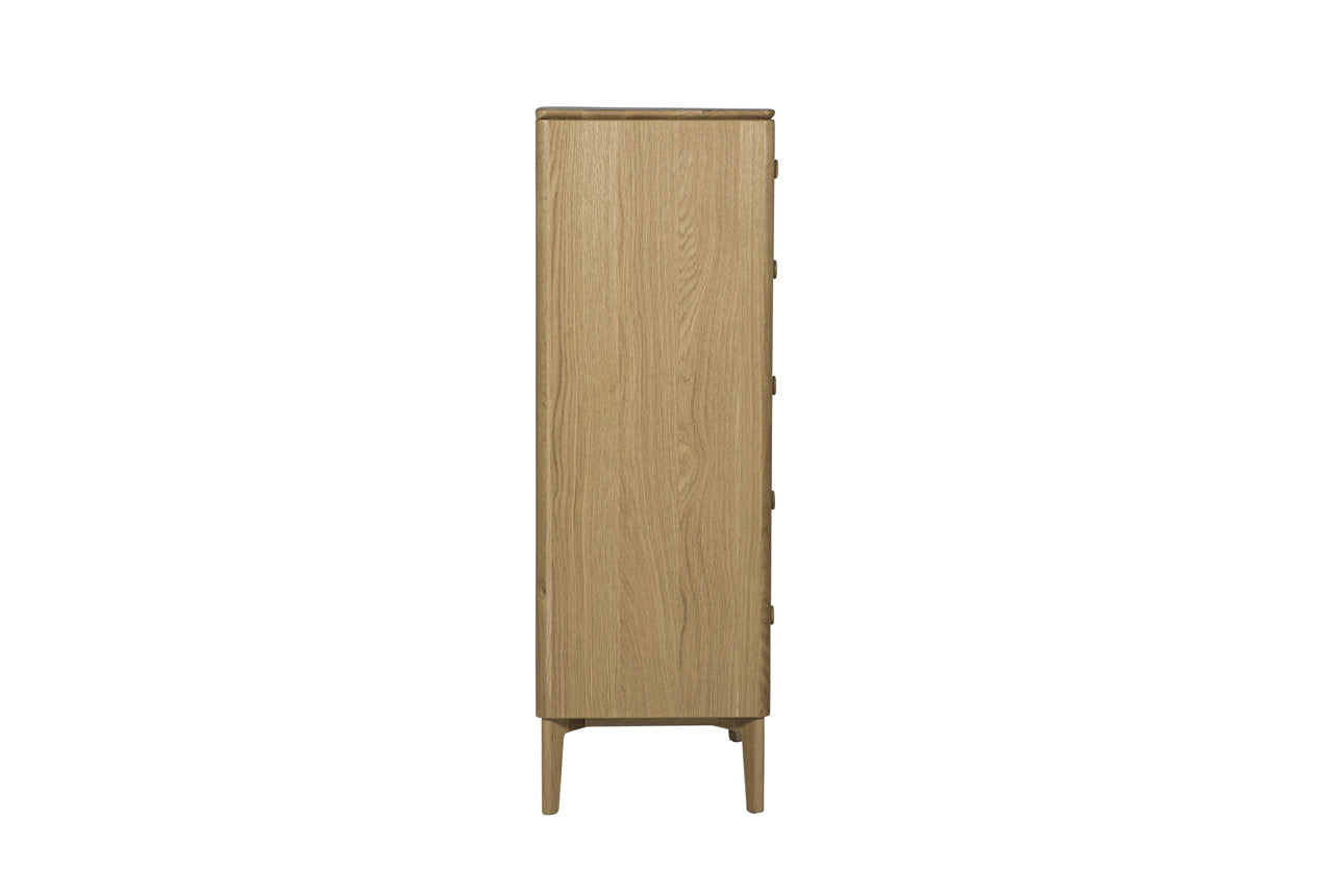 Hadley Tall Chest 5 Drawer - Oak Natural