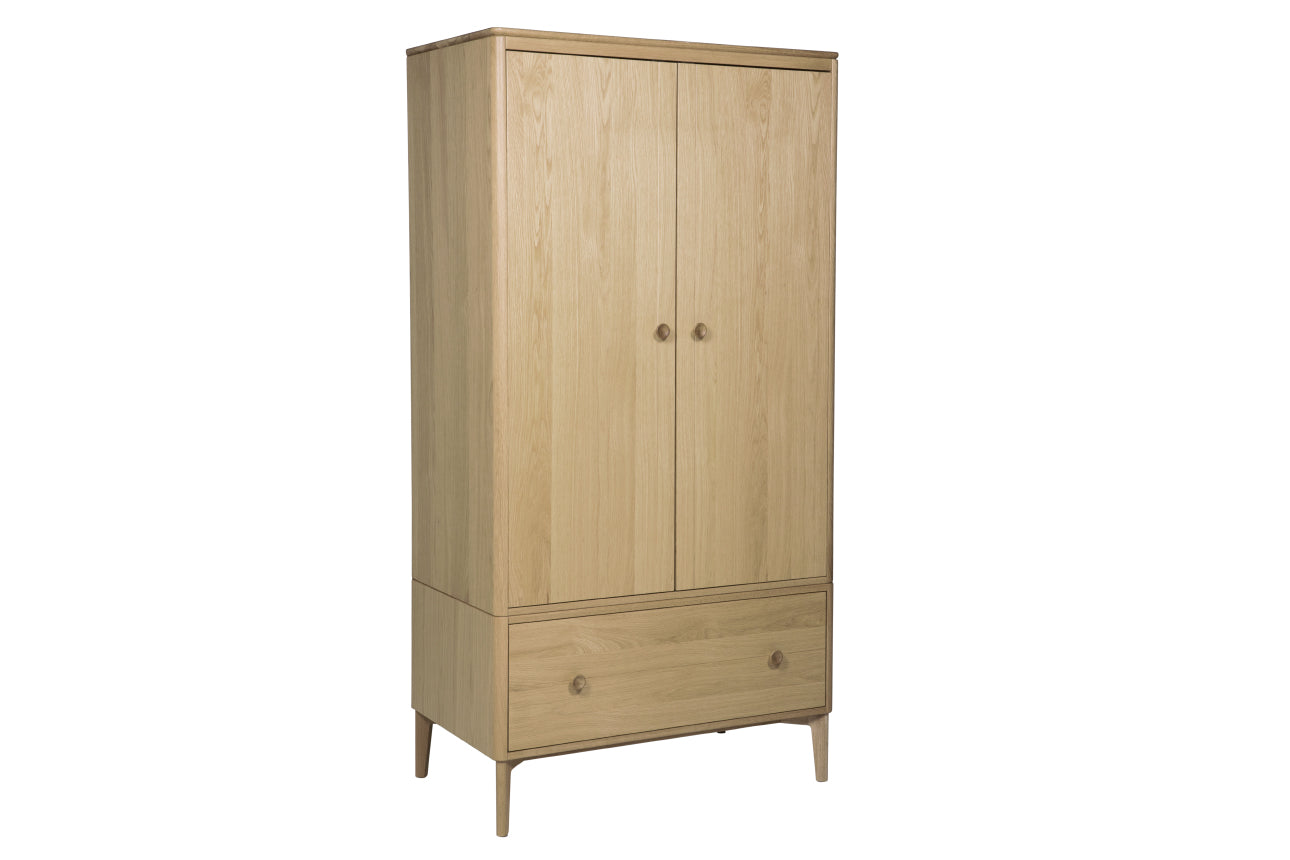 Hadley 2-Door Wardrobe in Natural Oak Finish