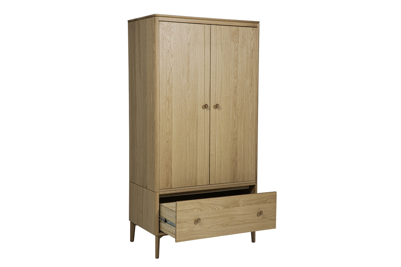 Hadley 2-Door Wardrobe in Natural Oak Finish