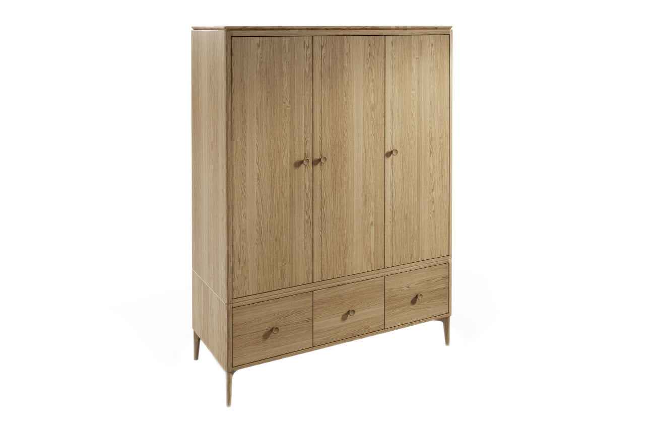 Hadley Wardrobe - 3 door - Oak Natural