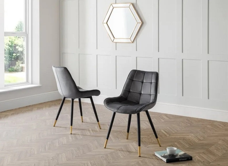 Louis Black Fluted Stone Top Dining Set: A Luxurious Centerpiece for Memorable Gatherings by Homeline Furniture (Free Nationwide Delivery in 3-5 Weeks)