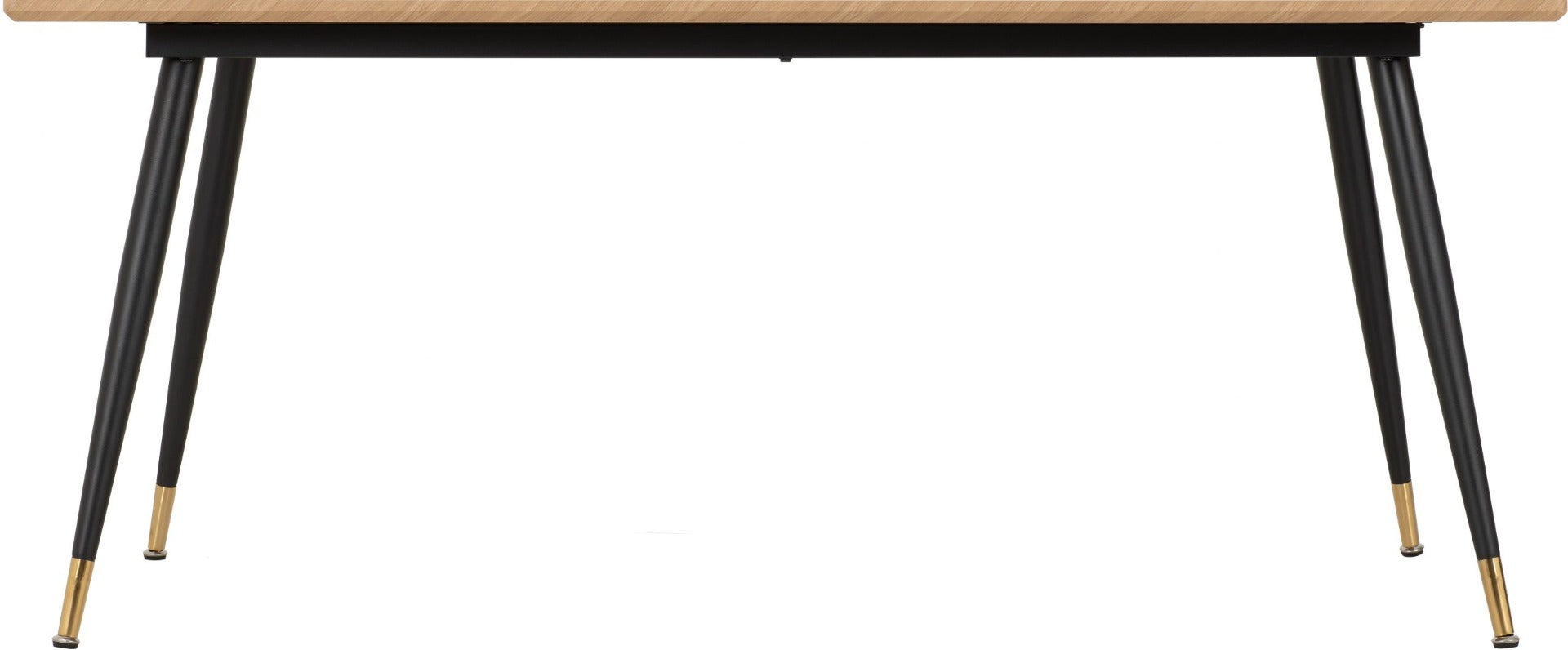 Hamilton Large Dining Table in Medium Oak Effect & Black | Free Nationwide Delivery in 2-3 Weeks | Homeline Furniture