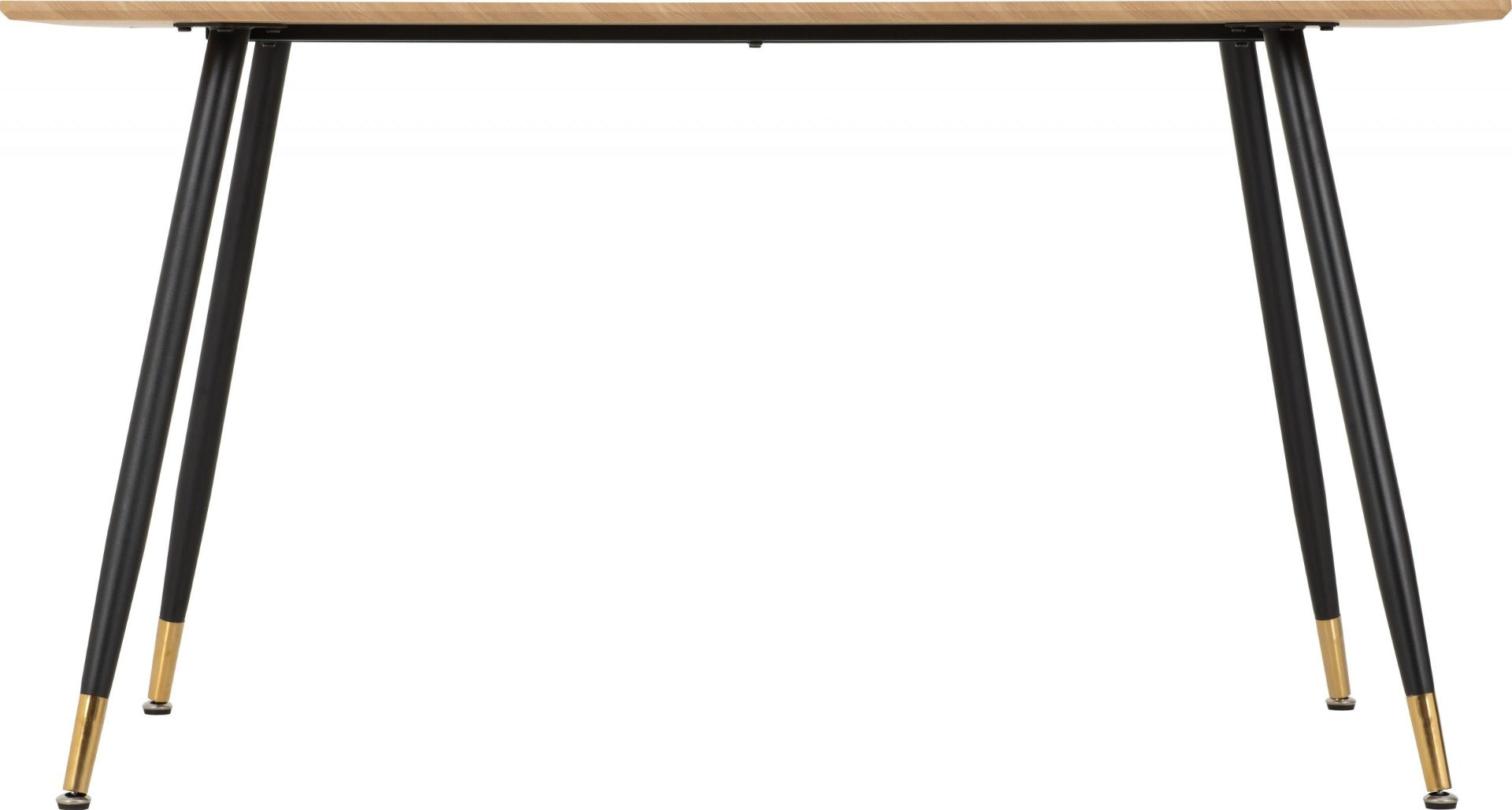 Hamilton Medium Dining Table in Medium Oak Effect - Black | Free Nationwide Delivery in 2-3 Weeks | Homeline Furniture
