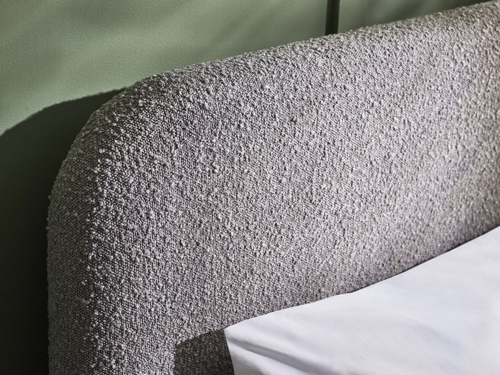 Hannah Double Bed 135cm - Grey Boucle