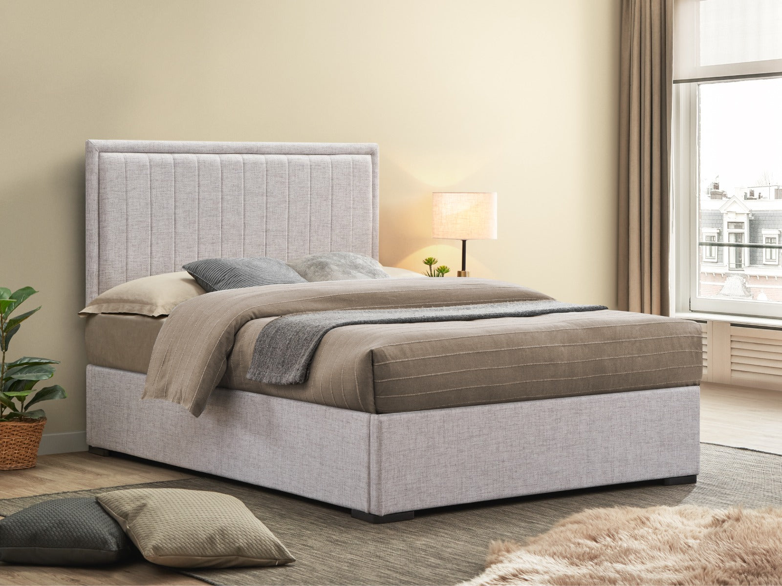 Hannah 4 ft Divan Base with Optional Matching Headboard - Elegant and Functional Bed Set