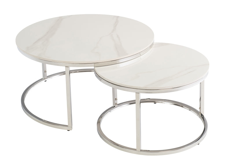 Hanson White Coffee Table Set