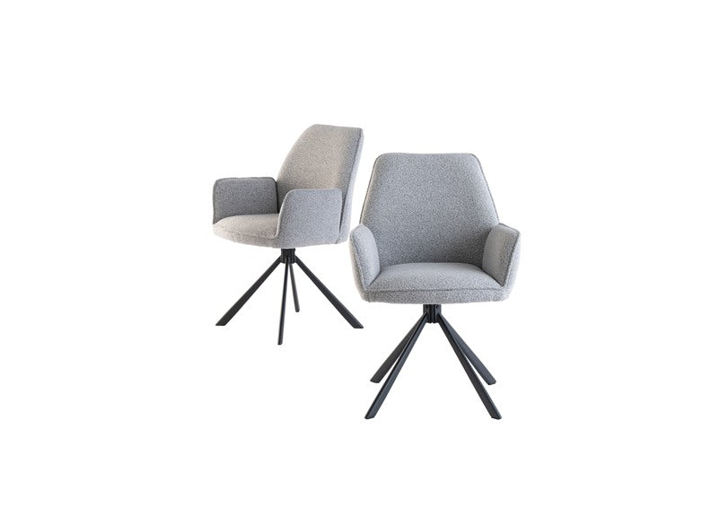Camilla 1.6 M Fixed Dining Tables & Six Harley Dining Armchairs