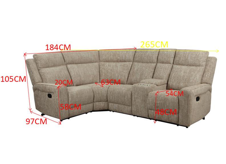 Harper Corner Sofa W/Drinks Holders