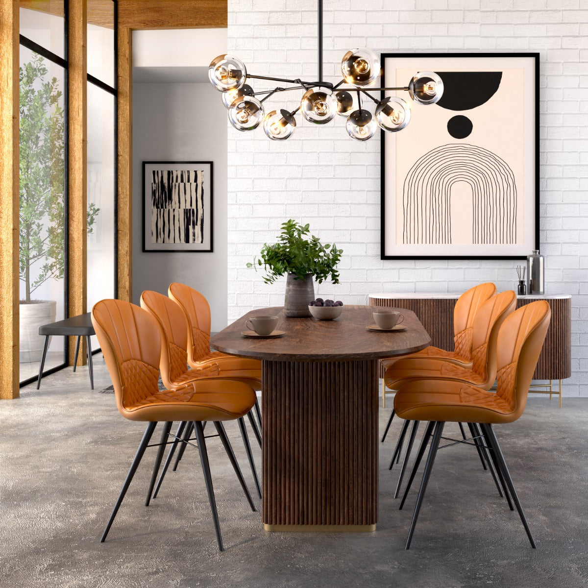 Harvard Oval Dining Table - Wooden Top