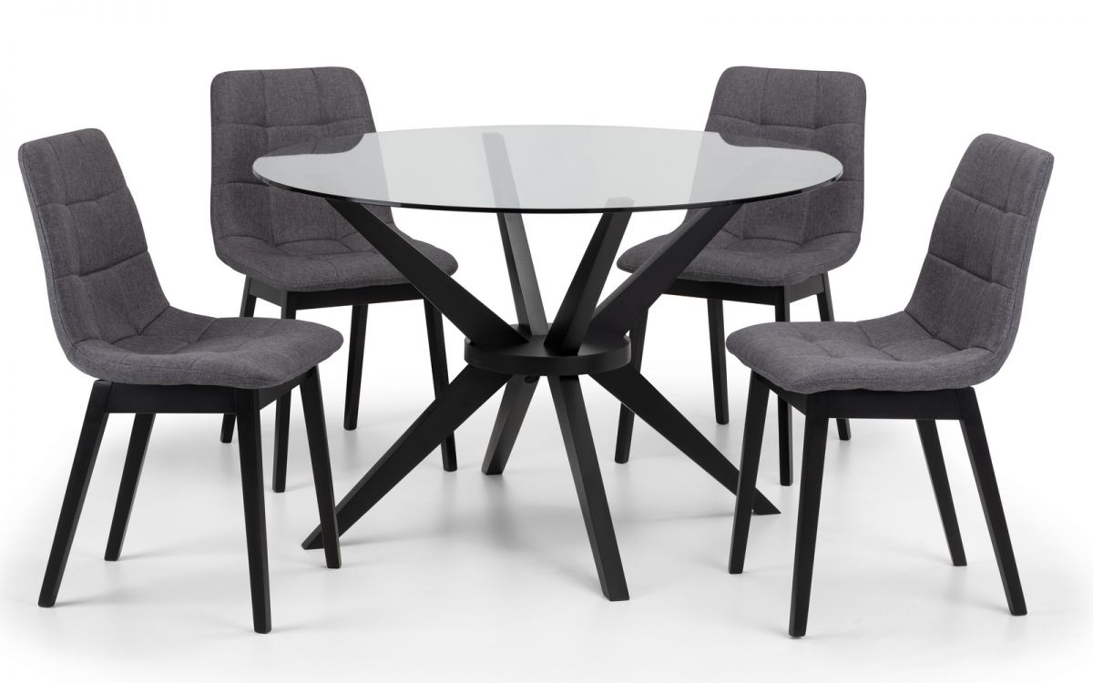 Hayden Panelled Dining Chair - Classic Grey Linen Design