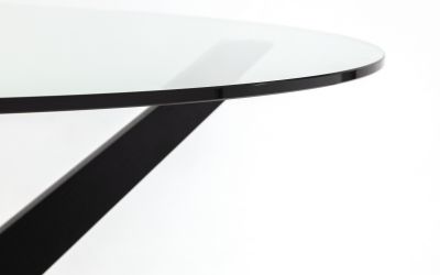 Hayden Round Glass Table - 120cm | Contemporary Dining Solution