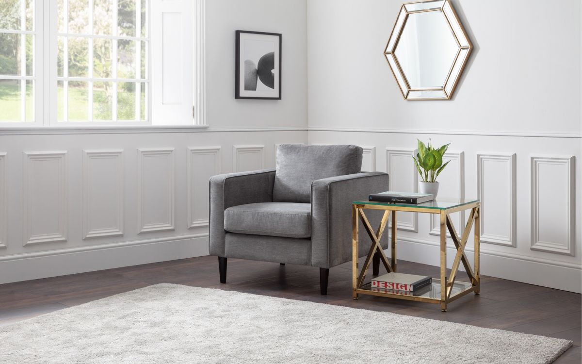 Hayward Armchair - Grey Chenille | Modern Upholstered Comfort