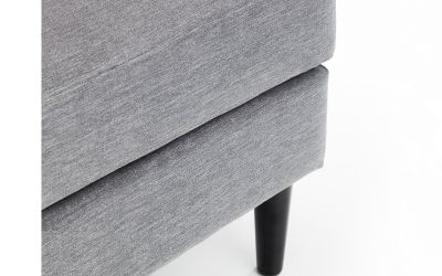 Hayward Ottoman - Grey Chenille | Versatile Addition to Your Living Space