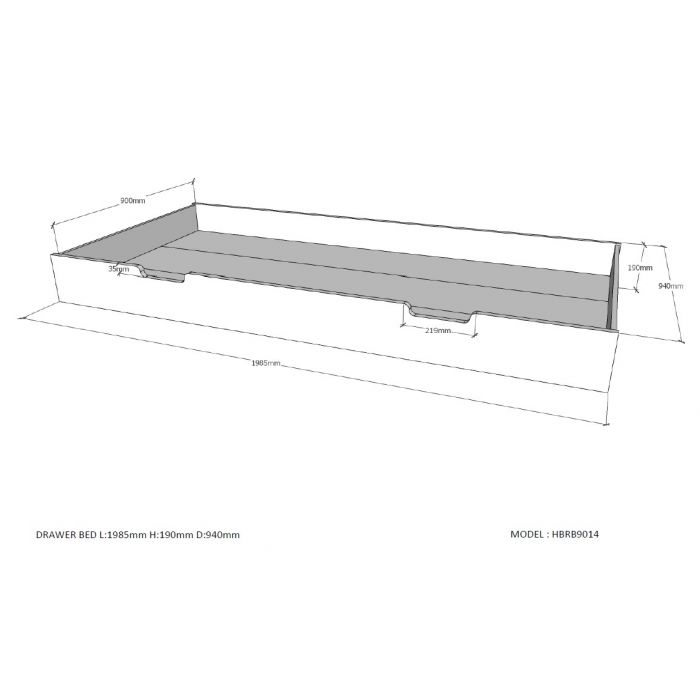 HOUSEBED DRAWER WHITE