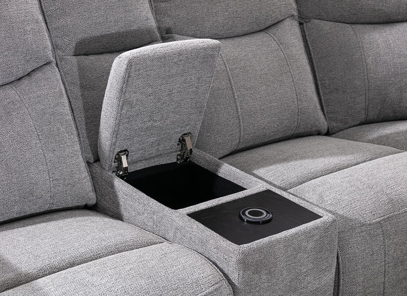 Herbert 2PCP Powered Sofas W/Console & USB Ports