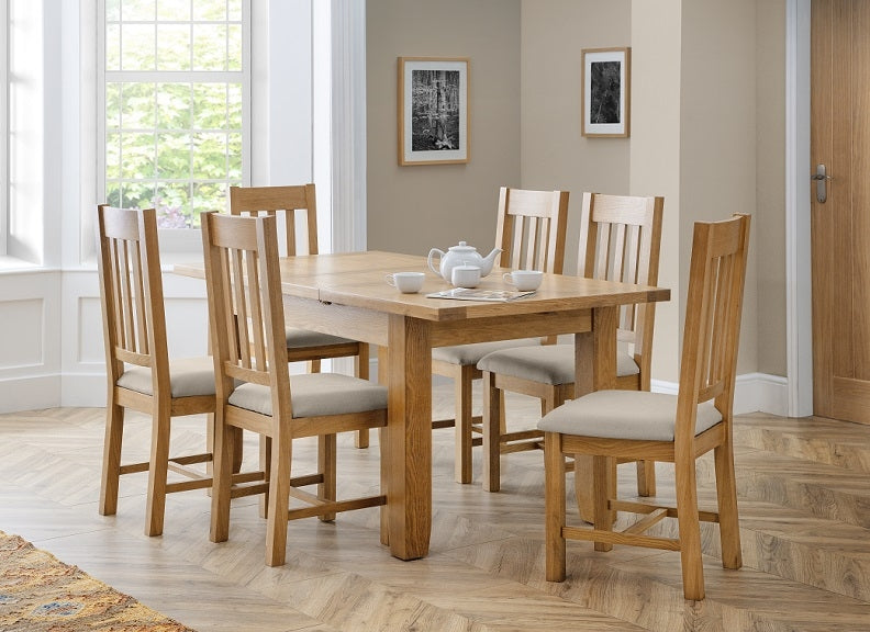 Astoria Ext Table & Hereford Chair Set - open