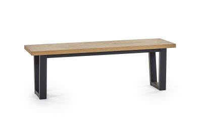 Hilton Dining Bench – Herringbone Oak Veneer, 134cm