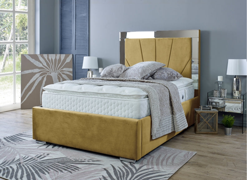 Horizon Velvet Mirrored Beds