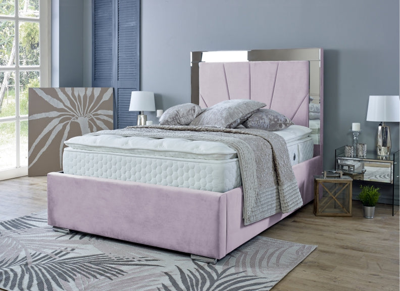 Horizon Velvet Mirrored Beds