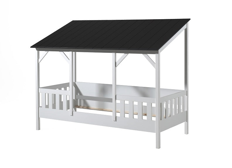 House Bed W/Black Roof
