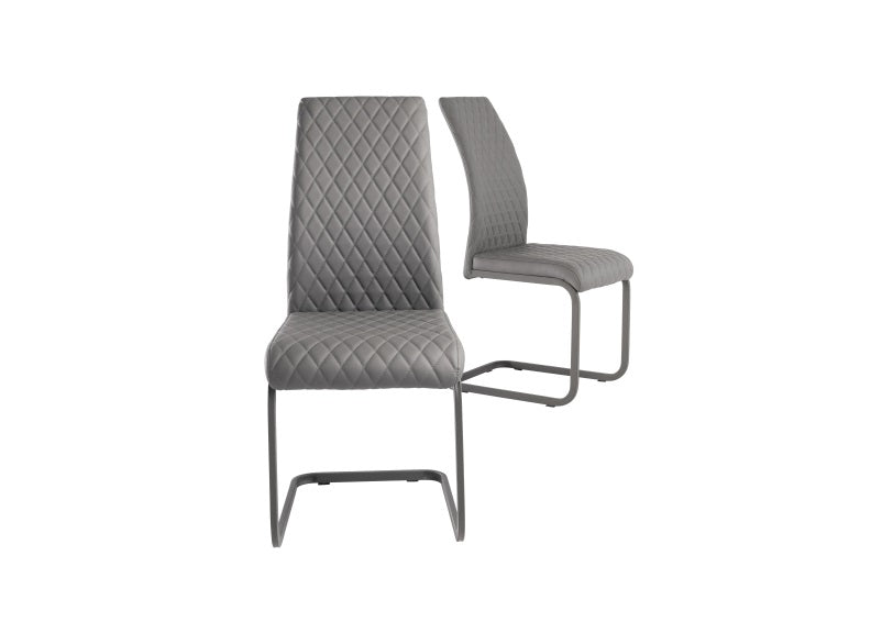 Alden Round Dining Table W/Hudson Grey PU Chairs