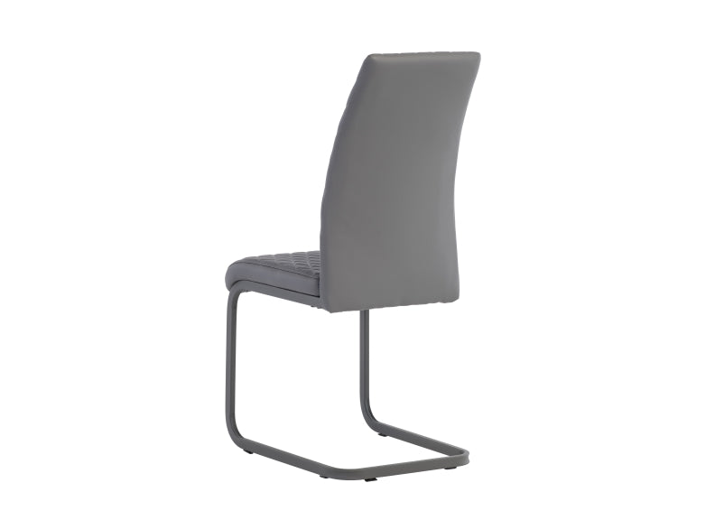Alden Round Dining Table W/Hudson Grey PU Chairs