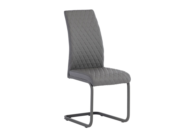 Alden Round Dining Table W/Hudson Grey PU Chairs