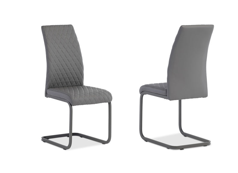 Alden Round Dining Table W/Hudson Grey PU Chairs